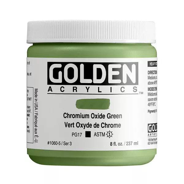 Akrylová barva Golden HEAVY BODY 237 ml - varianty - Chromium Oxide Green 1060