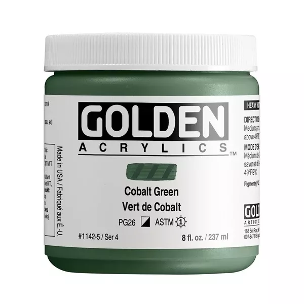Akrylová barva Golden HEAVY BODY 237 ml - varianty - Cobalt Green 1142