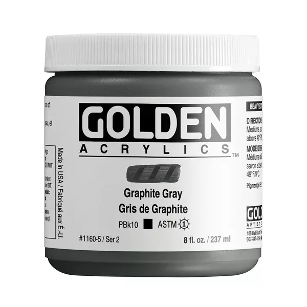 Akrylová barva Golden HEAVY BODY 237 ml - varianty - Graphite Gray 1160