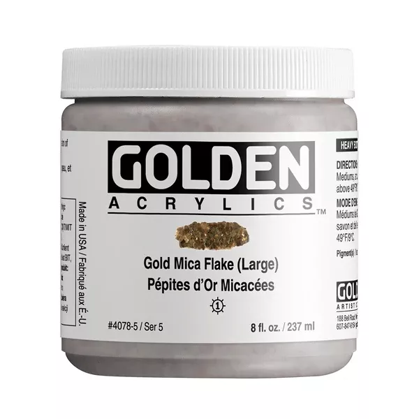 Akrylová barva Golden HEAVY BODY 237 ml - varianty - Gold Mica Flake Large 4078