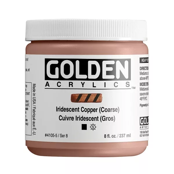Akrylová barva Golden HEAVY BODY 237 ml - varianty - Iridescent Copper (Coarse) 4105