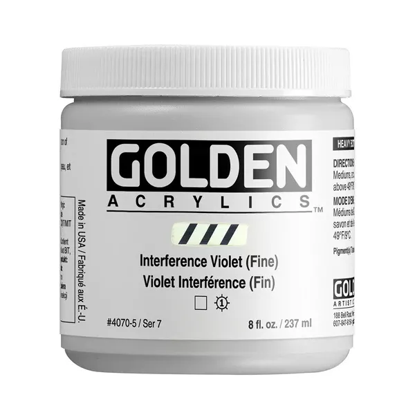 Akrylová barva Golden HEAVY BODY 237 ml - varianty - Interference Violet (Fine) 4070
