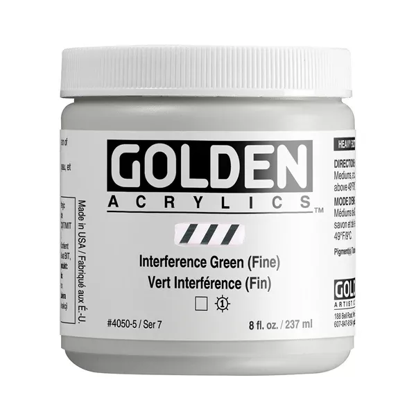 Akrylová barva Golden HEAVY BODY 237 ml - varianty - Interference Green (Fine) 4050