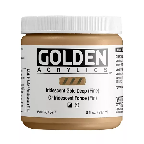 Akrylová barva Golden HEAVY BODY 237 ml - varianty - Iridescent Gold Deep (Fine) 4015