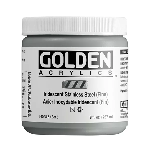 Akrylová barva Golden HEAVY BODY 237 ml - varianty - Iridescent Stainless Steel (Fine) 4028