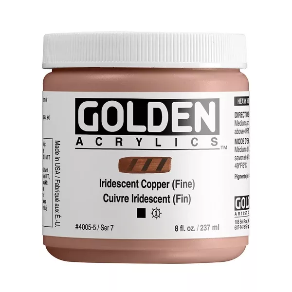Akrylová barva Golden HEAVY BODY 237 ml - varianty - Iridescent Copper (Fine) 4005