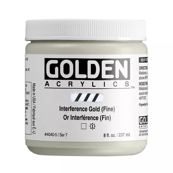 Akrylová barva Golden HEAVY BODY 237 ml - varianty - Interference Gold (Fine) 4040