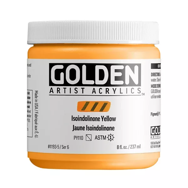 Akrylová barva Golden HEAVY BODY 237 ml - varianty - Isoindolinone Yellow 1193