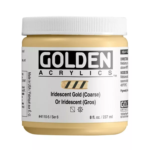Akrylová barva Golden HEAVY BODY 237 ml - varianty - Iridescent Gold (Coarse) 4110