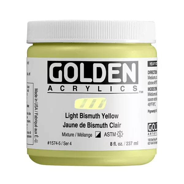 Akrylová barva Golden HEAVY BODY 237 ml - varianty - Light Bismuth Yellow 1574