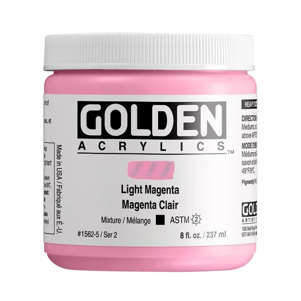 Akrylová barva Golden HEAVY BODY 237 ml - varianty - Light Magenta 1562
