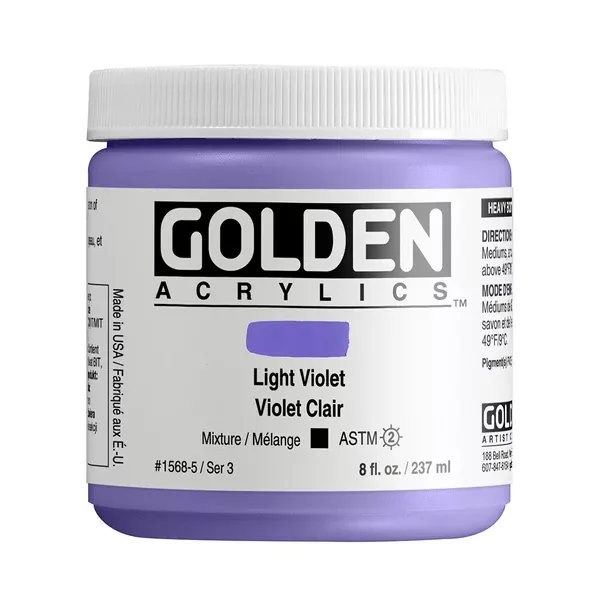 Akrylová barva Golden HEAVY BODY 237 ml - varianty - Light Violet 1568