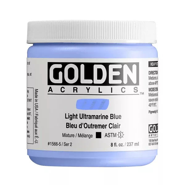 Akrylová barva Golden HEAVY BODY 237 ml - varianty - Light Ultramarine Blue 1566
