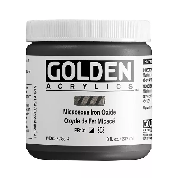 Akrylová barva Golden HEAVY BODY 237 ml - varianty - Micaceous Iron Oxide 4080