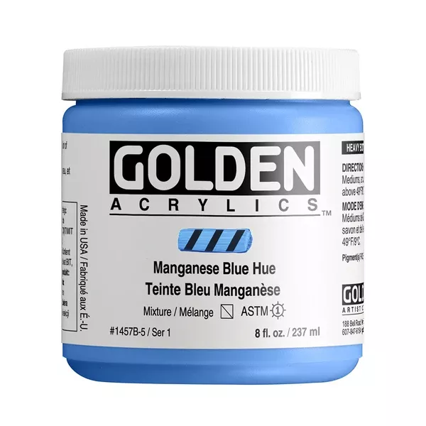 Akrylová barva Golden HEAVY BODY 237 ml - varianty - Manganese Blue Hue 1457