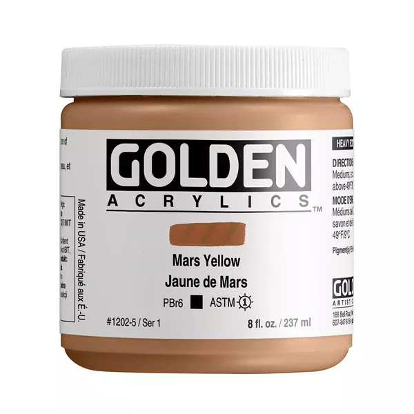Akrylová barva Golden HEAVY BODY 237 ml - varianty - Mars Yellow 1202