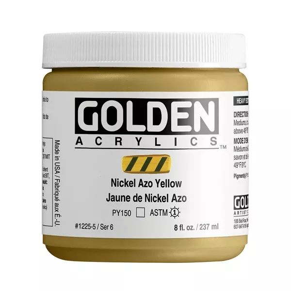 Akrylová barva Golden HEAVY BODY 237 ml - varianty - Nickel Azo Yellow 1225