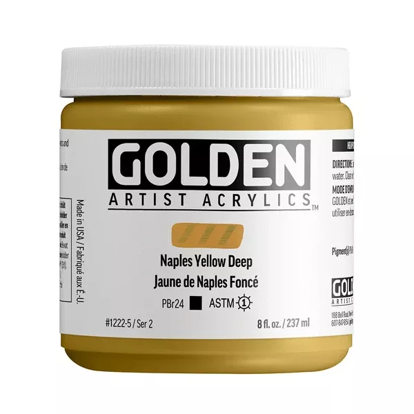 Akrylová barva Golden HEAVY BODY 237 ml - varianty - Naples Yellow Deep 1222