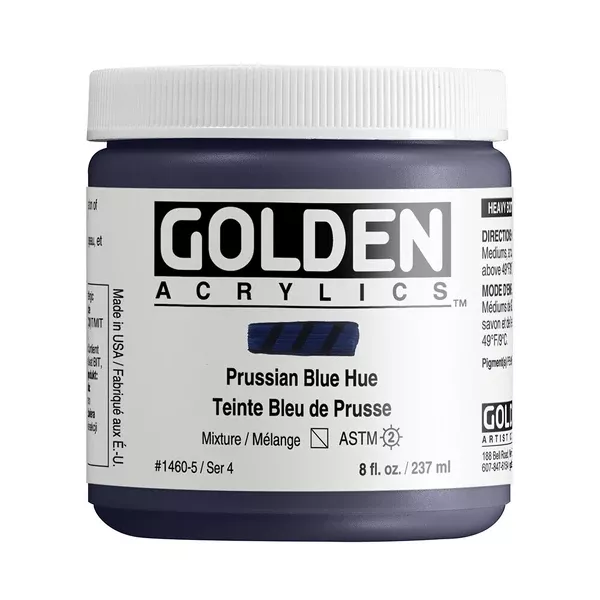 Akrylová barva Golden HEAVY BODY 237 ml - varianty - Prussian Blue Hue 1460