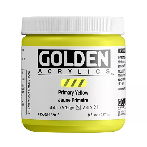 Akrylová barva Golden HEAVY BODY 237 ml - varianty - Primary Yellow 1530