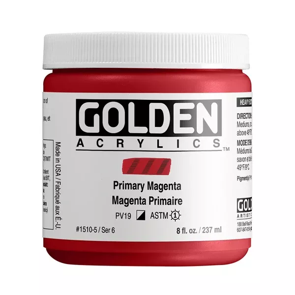 Akrylová barva Golden HEAVY BODY 237 ml - varianty - Primary Magenta 1510