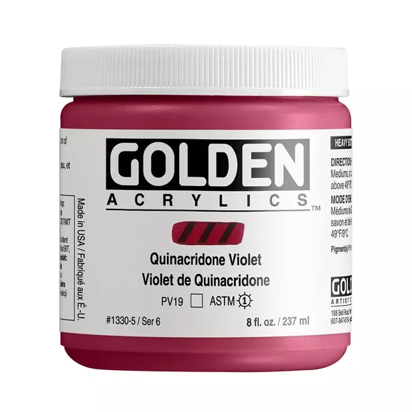 Akrylová barva Golden HEAVY BODY 237 ml - varianty - Quinacridone Violet 1330