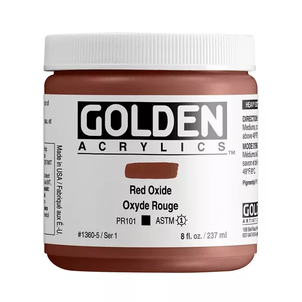 Akrylová barva Golden HEAVY BODY 237 ml - varianty - Red Oxide 1360