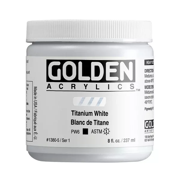 Akrylová barva Golden HEAVY BODY 237 ml - varianty - Titanium White 1380