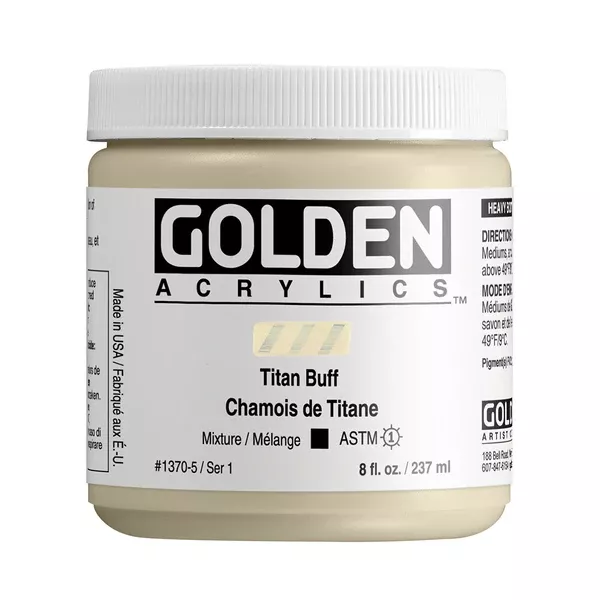 Akrylová barva Golden HEAVY BODY 237 ml - varianty - Titan Buff 1370