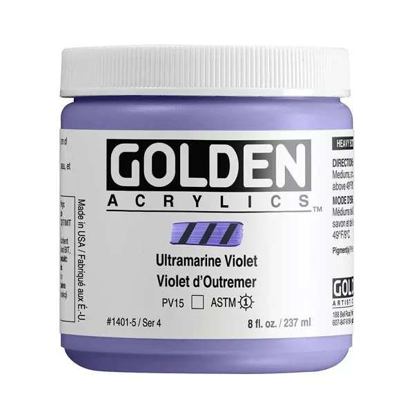Akrylová barva Golden HEAVY BODY 237 ml - varianty - Ultramarine Violet 1401