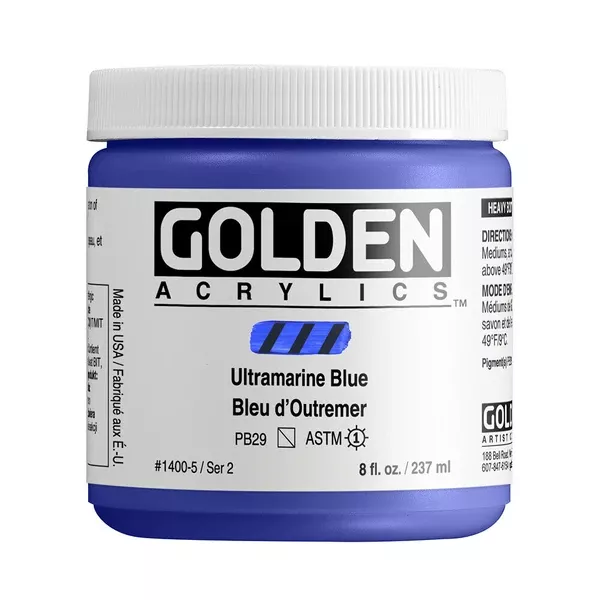 Akrylová barva Golden HEAVY BODY 237 ml - varianty - Ultramarine Blue 1400