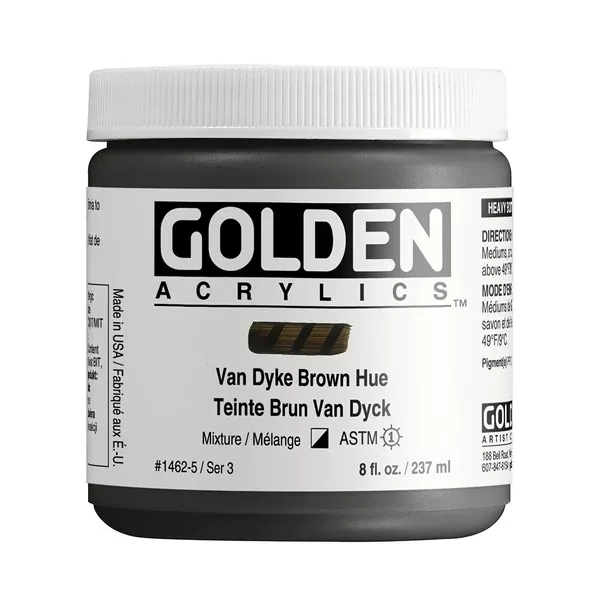 Akrylová barva Golden HEAVY BODY 237 ml - varianty - Van Dyke Brown Hue 1462