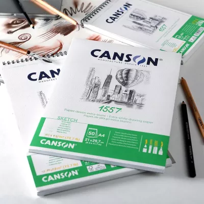 Canson 1557 skicák  30l LG 180g - varianty | 1557 skicák lepený  -  A5 30l, 1557 skicák lepený  -  A4 30l, 1557 skicák lepený  -  A3 30l, 1557 skicák krouž. vazba A5+ - 30l, 1557 skicák krouž. vazba A4+ - 30l, 1557 skicák krouž. vazba A3+ - 30l, 1557 skicák krouž. vazba A5+ - 30l, 1557 skicák krouž. vazba A4+ - 30l