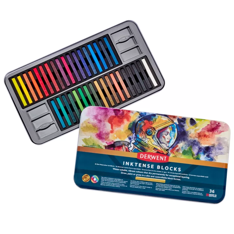 Inktense blocks - sada akvarelových bloků (Derwent) - 36ks