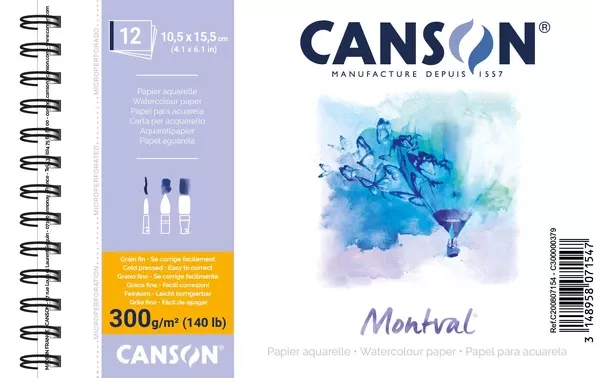 Montval skicák krouž.vazba 12l CP 300g - varianty Canson