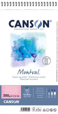Montval skicák v kroužkové vazbě HP 300g - varianty Canson Montval skicák v kroužkové vazbě HP 300g - varianty Canson