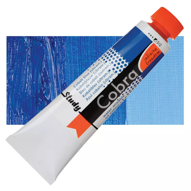 Olejová barva Cobra Study H2Oil 40ml - varianty - 512 Cobalt Blue Ultramarin