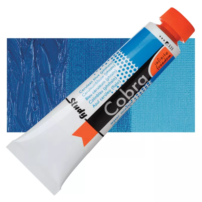 Olejová barva Cobra Study H2Oil 40ml - varianty - 535 Cerulean Blue