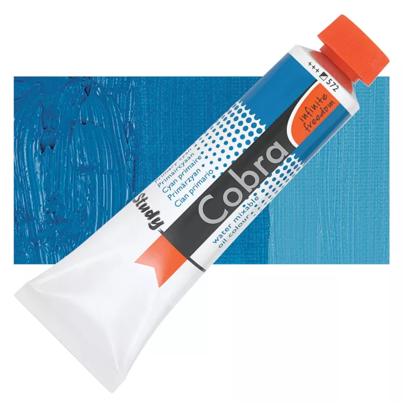 Olejová barva Cobra Study H2Oil 40ml - varianty - 572 Primary Cyan