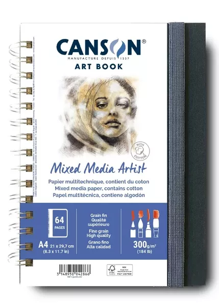 XL Book Mix.Med.Art. skicák kr.vaz. 28l GF 300g - varianty - XL Book Mix.Med.Art. skicák - A4 Canson