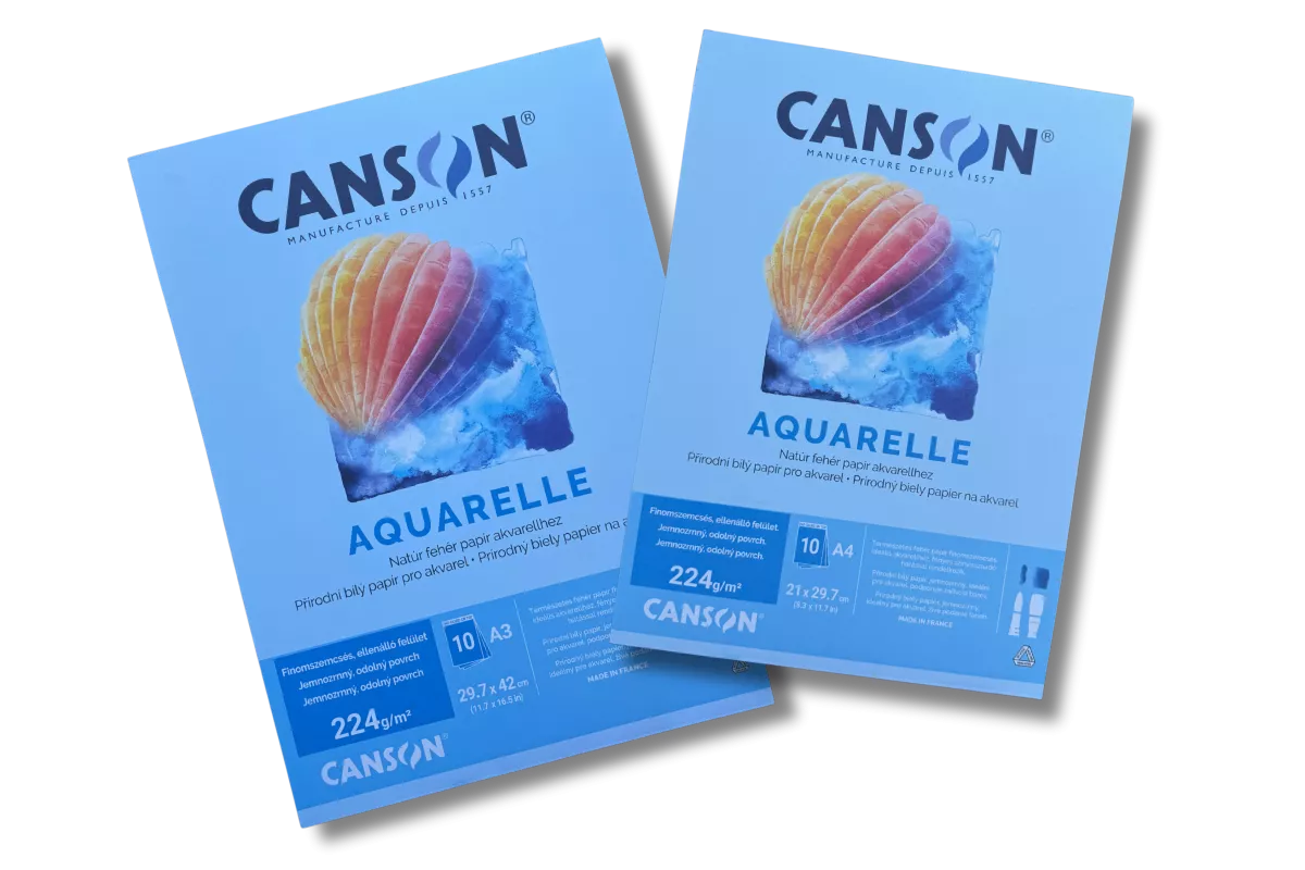 Student.skicák Canson - na akvarel, 224 g, 10 listů, A3 5 + 5 zdarma