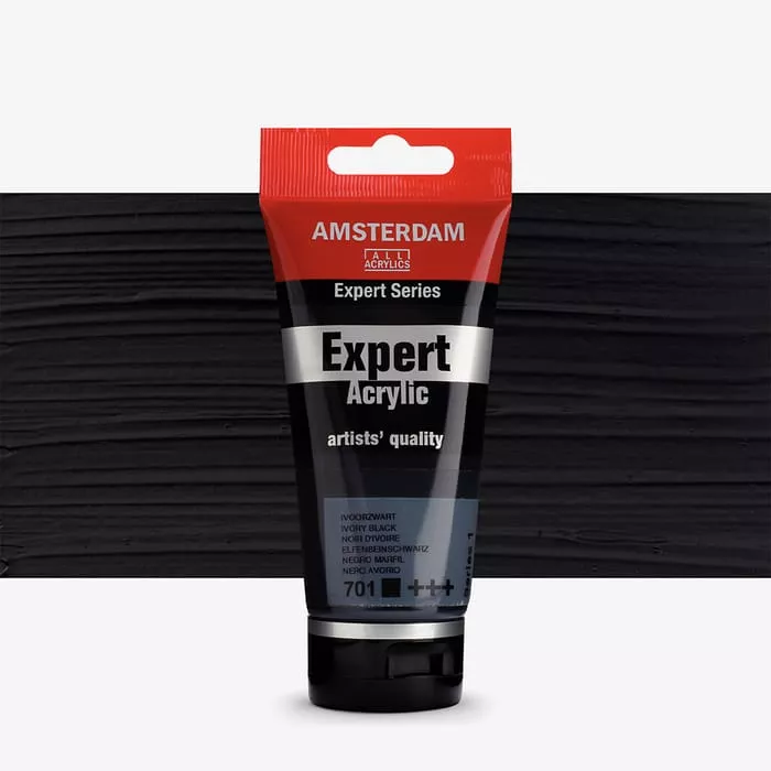 Akryl Amsterdam Expert 75 ml - varianty - 701 Ivory Black