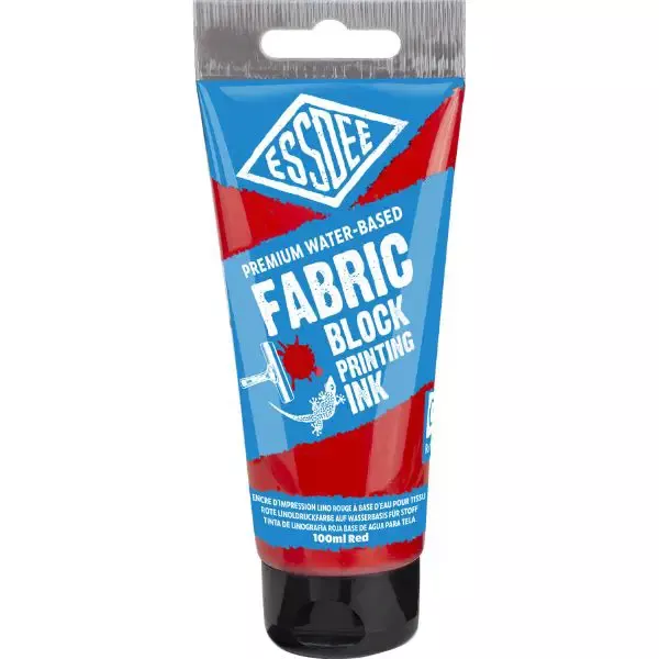Barva na linoryt TEXTILNÍ 100 ml - varianty - Linoryt barva na textil - červená 100ml ESSDEE