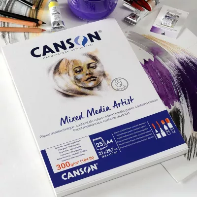 Mixed Media Artist skicák lepený 25l FG 300g - varianty Canson
