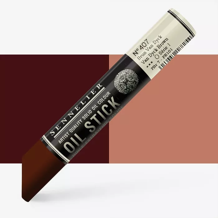 Oil Stick Sennelier 38ml - varianty - Oil stick Medium size S1 - 407 Van Dyck Brown