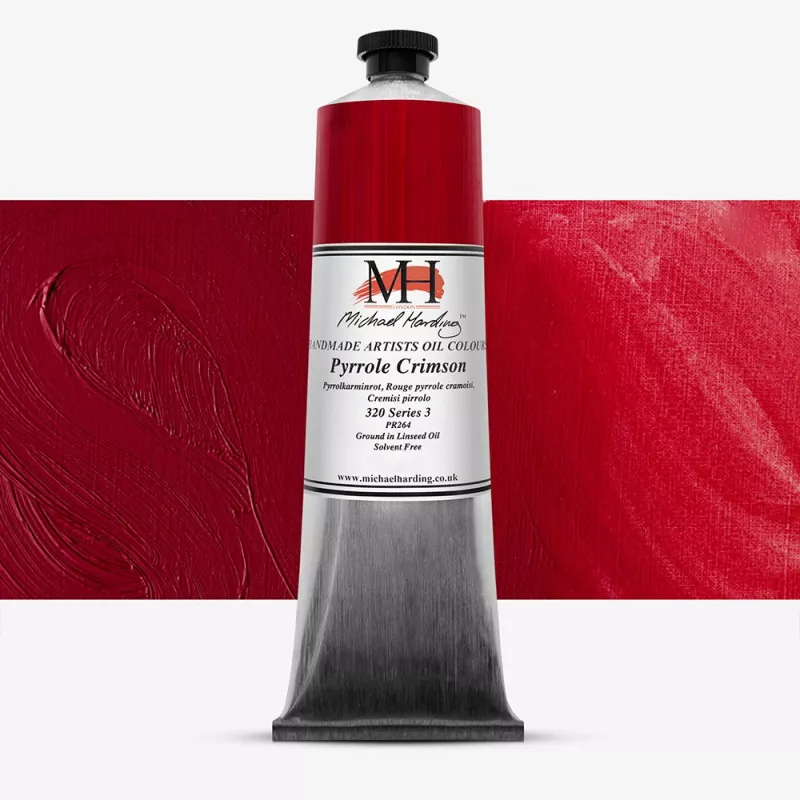 Olejové barvy Michael Harding 40ml - varianty 10 nových odstínů - Pyrrole Crimson 320 NEW