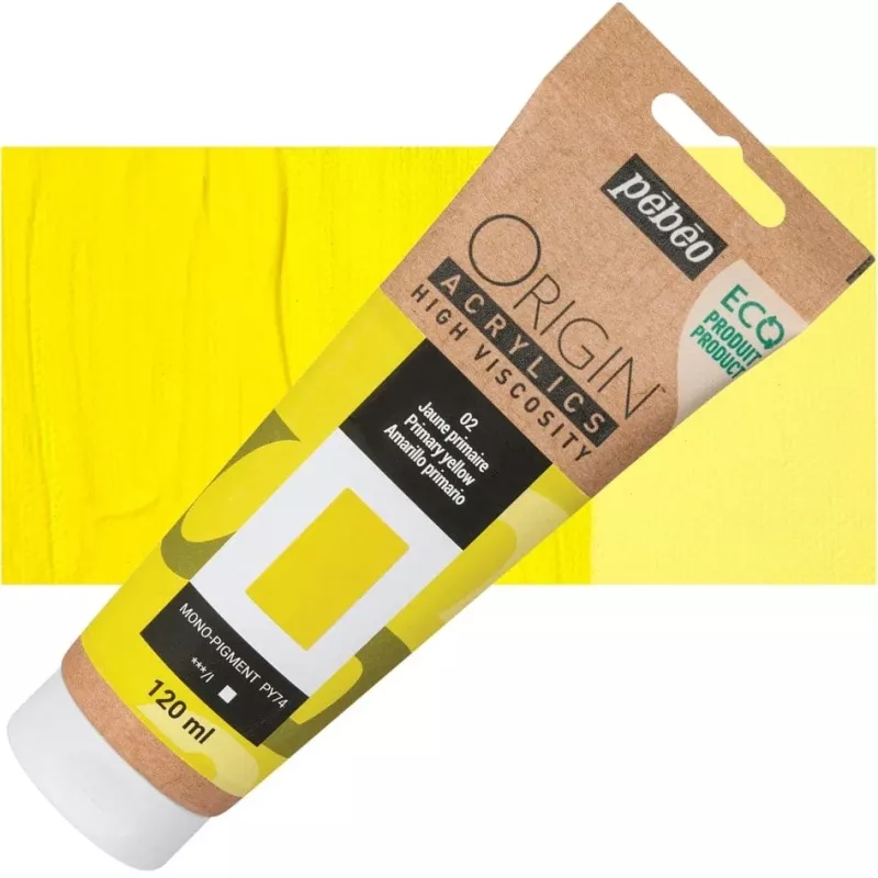 ORIGIN Acrylics (Pébéo) 120ml - varianty - 02 Primary Yellow Pebeo