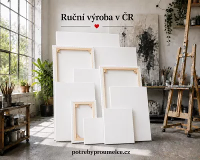 Plátno bavlněné napnuté PROFI (CZ) WHITE - varianty