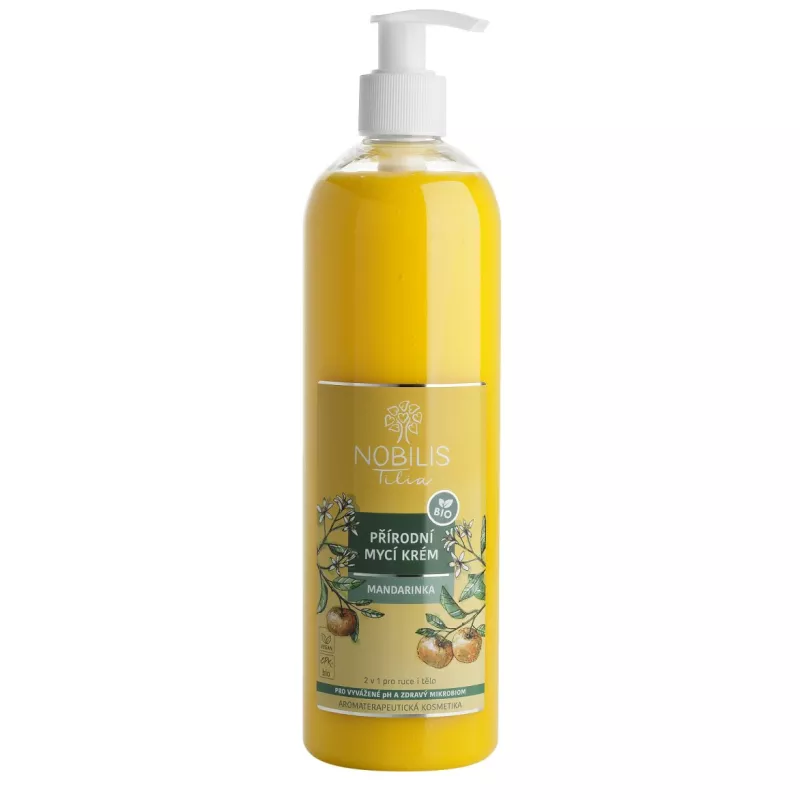 Přírodní mycí krém Mandarinka 500 ml Nobilis Tilia