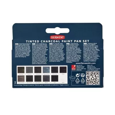 Sada Tinted Charcoal PAINT SET - 12ks Derwent Sada Tinted Charcoal PAINT SET - 12ks Derwent